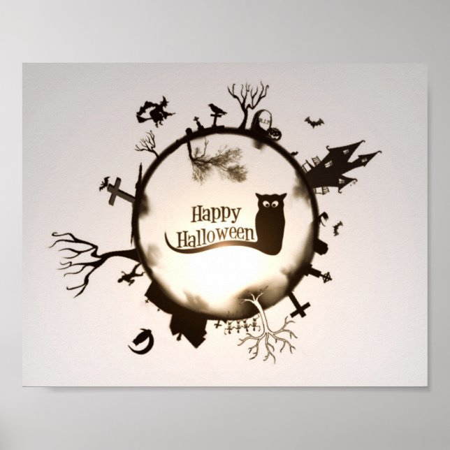 Happy halloween Illustration Poster (Framsidan)
