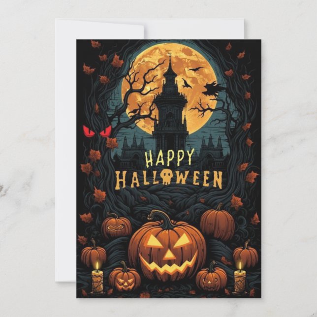 happy halloween inbjudningar (Framsida)