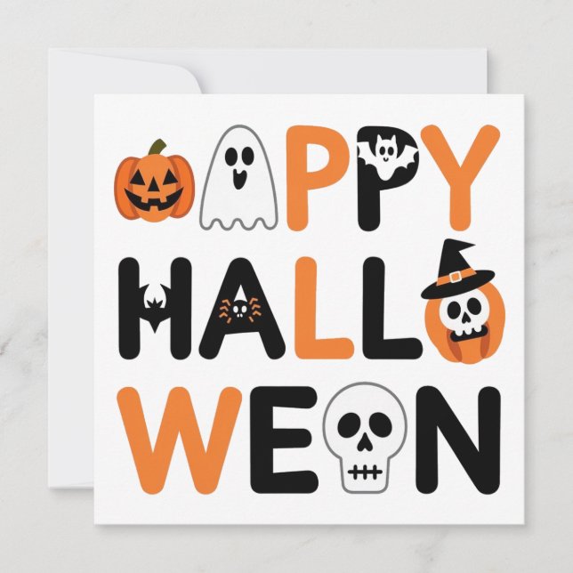 Happy halloween  inbjudningar (Framsida)