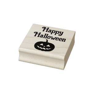 Happy halloween Jack o lantern Ansikte Stämpel