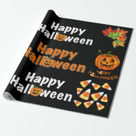 Happy halloween-jack-o-lantern candy corn presentpapper