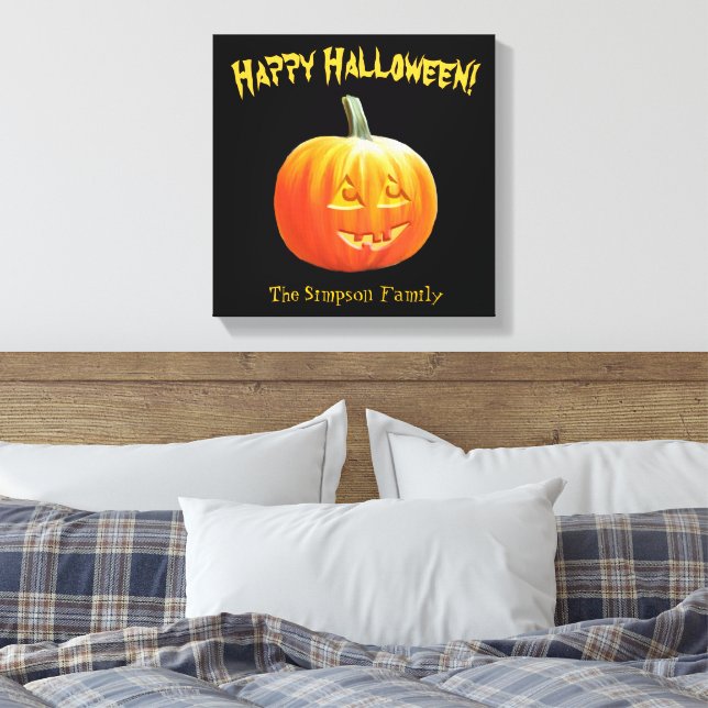 Happy halloween Jack o lantern Canvas (Insitu (sovrum))