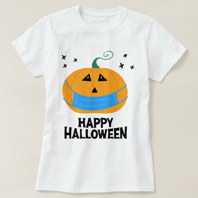 Happy halloween | Jack o lantern i mask T Shirt (Design framsida)