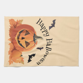 Happy halloween Jack o lantern Kökshandduk