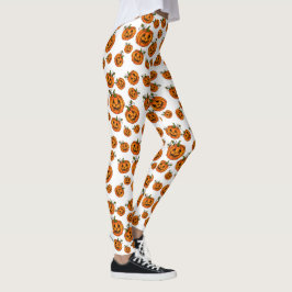 Happy halloween jack-o-lantern pumpkin Leggings