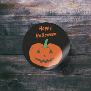 Happy halloween Jack o lantern Pumpkin Sticker Runt Klistermärke