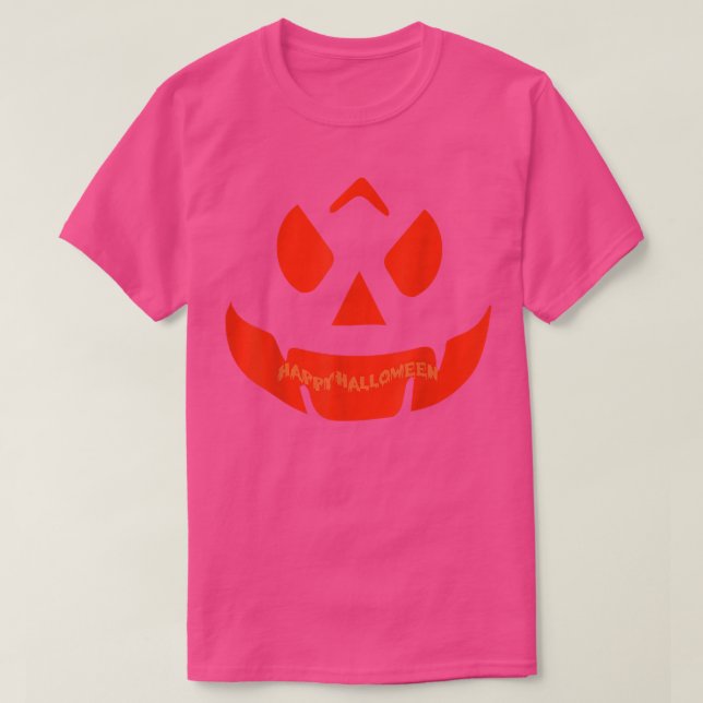 Happy halloween Jack O' Lantern Pumpkins Ansikte 2 T Shirt (Design framsida)