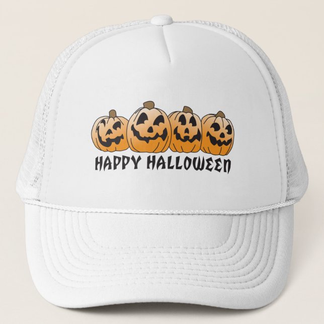 Happy halloween Jack-O-Lantern Truckerkeps (Framsida)