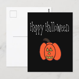 Happy halloween Jack o lantern Vykort