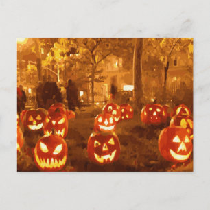 Happy halloween Jack o lantern Vykort