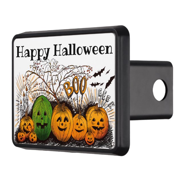 Happy halloween Jack-O-Lanternor Dragkroksskydd (Vänster)