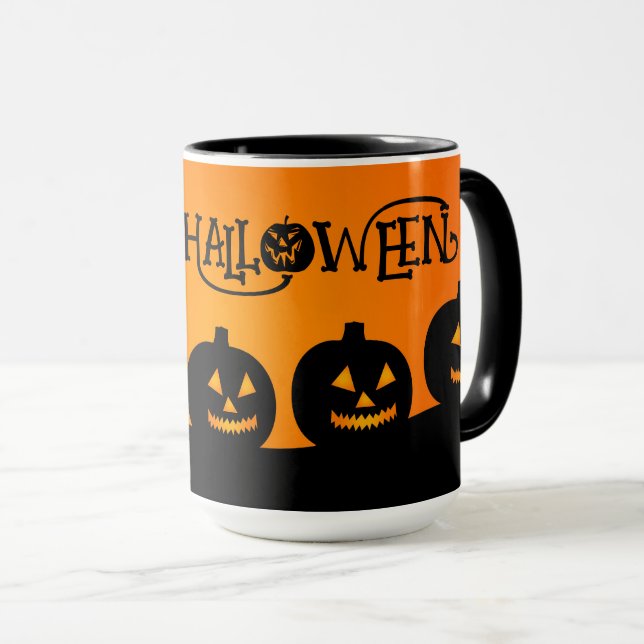 Happy halloween Jack-O-Lanternor Mugg (Framsida höger)