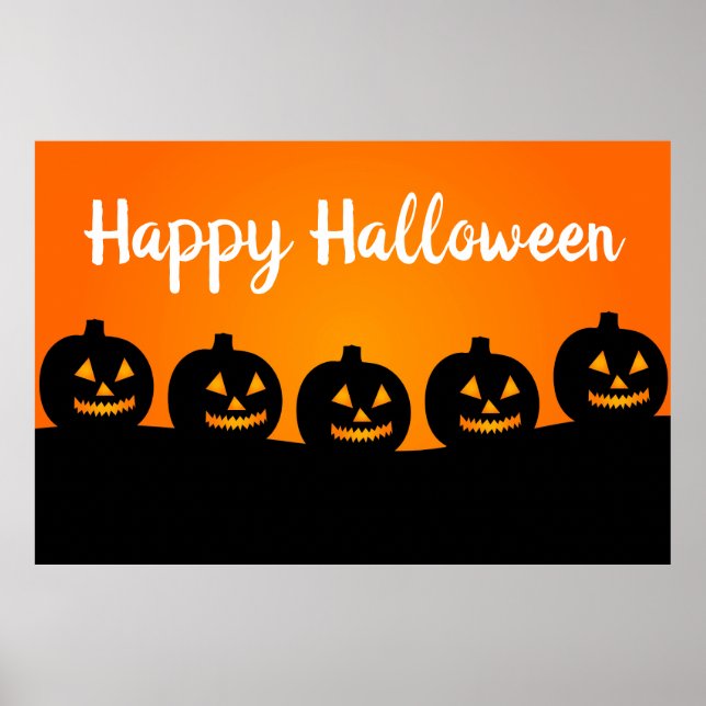 Happy halloween Jack-O-Lanternor Poster (Framsidan)