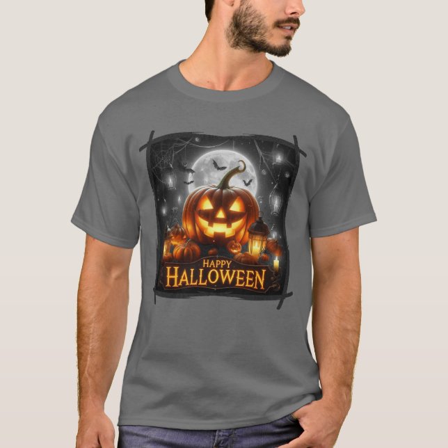 Happy halloween Jack och Lantern T Shirt (Framsida)