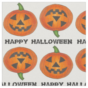 Happy halloween Jack o'Lantern Carved Pumpkin Tyg