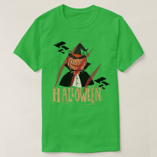 Happy halloween Jack O'Lantern Witch, Trickortreat T Shirt (Design framsida)