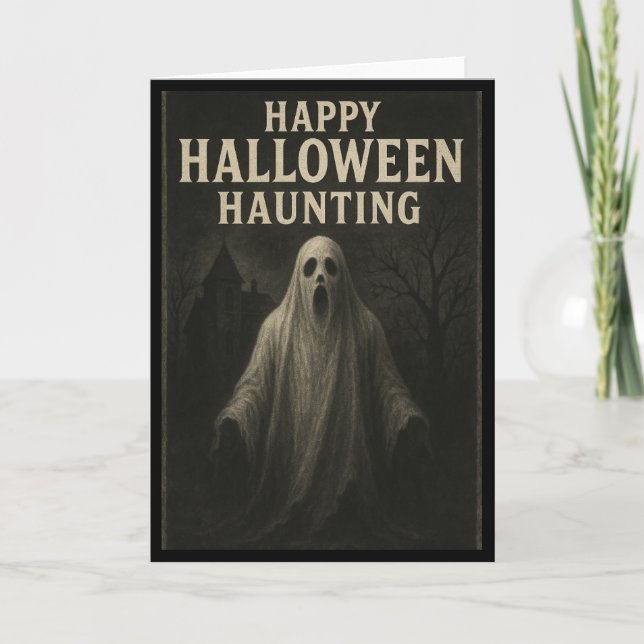 Happy halloween-jakt - kort för Hälsning-gäst (Framsida)