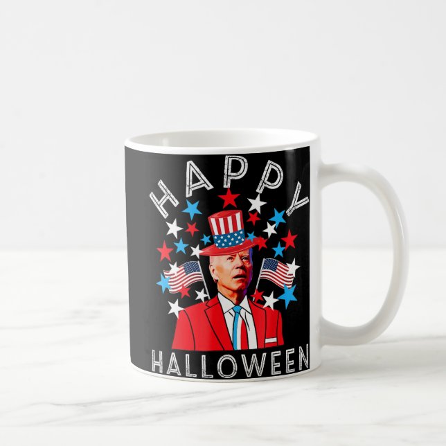 Happy halloween Joe Biden 4 juli Memorial Ind Kaffemugg (Höger)