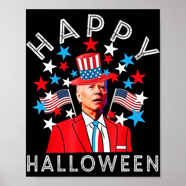 Happy halloween Joe Biden 4 juli Memorial Ind Poster (Framsidan)