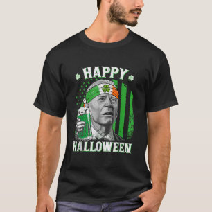 Happy halloween Joe Biden St patricks day Leprecha T Shirt
