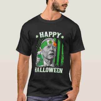 Happy halloween Joe Biden St patricks day Leprecha T Shirt