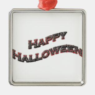 Happy halloween julgransprydnad metall