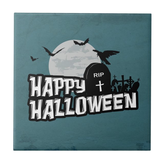 Happy halloween kakelplatta (Framsidan)