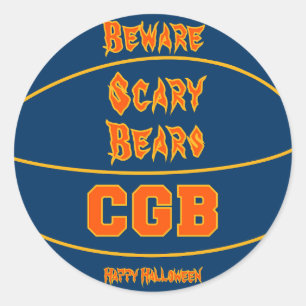 Happy halloween Kalifornien Logotyp för fotboll Runt Klistermärke