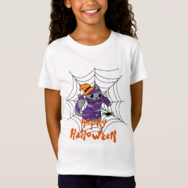 Happy halloween Kattunge i Spindelnät Kids T-Shirt