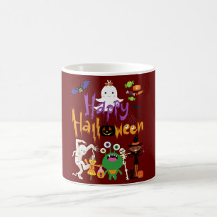 Happy halloween Kids Cute och Spooky Kaffemugg