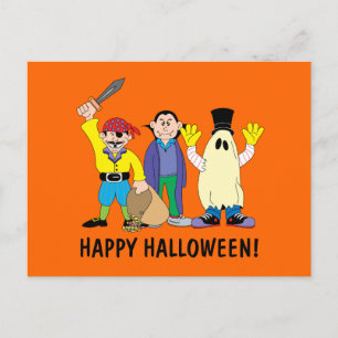 Happy halloween Kids i Costume Vykort