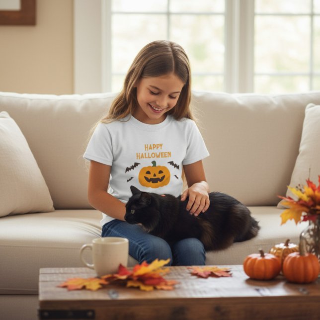 Happy halloween Kids Pumpkin T-Shirt (Skapare uppladdad)