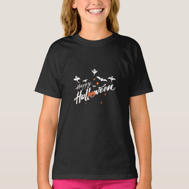 Happy Halloween Kids T-Shirt (Framsida)