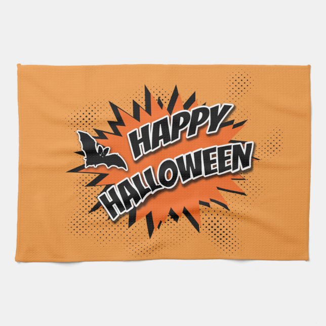 Happy halloween kökshandduk (Horisontell)