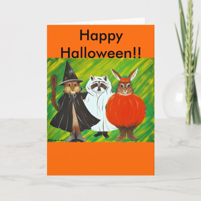 Happy halloween kort (Framsida)