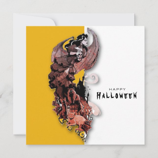 Happy halloween-kort (Framsida)