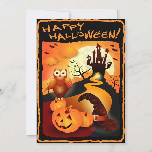 Happy halloween! kort (Framsida)
