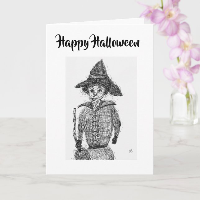 Happy halloween kort (Orkide)