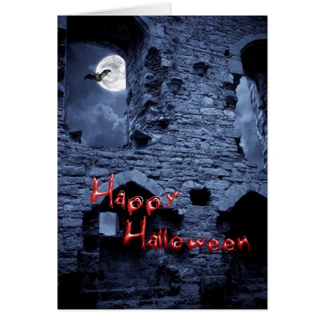 Happy halloween-kort hälsningskort (Framsidan)