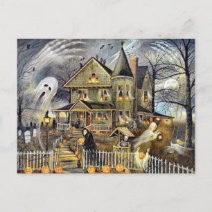 Happy halloween-kort helg vykort