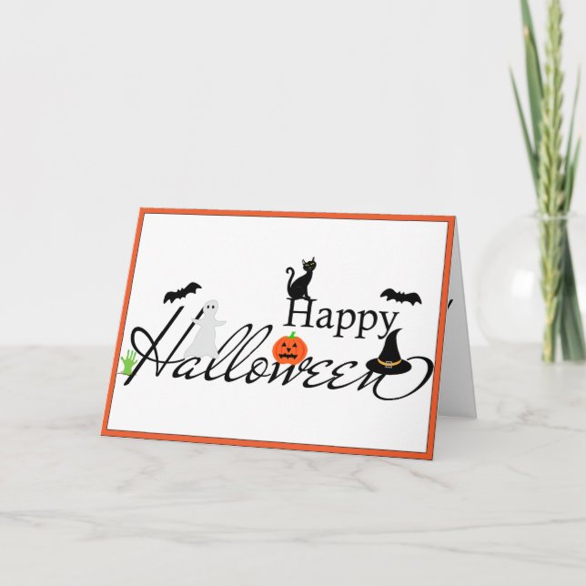 Happy halloween-kort helgkort (Framsida)