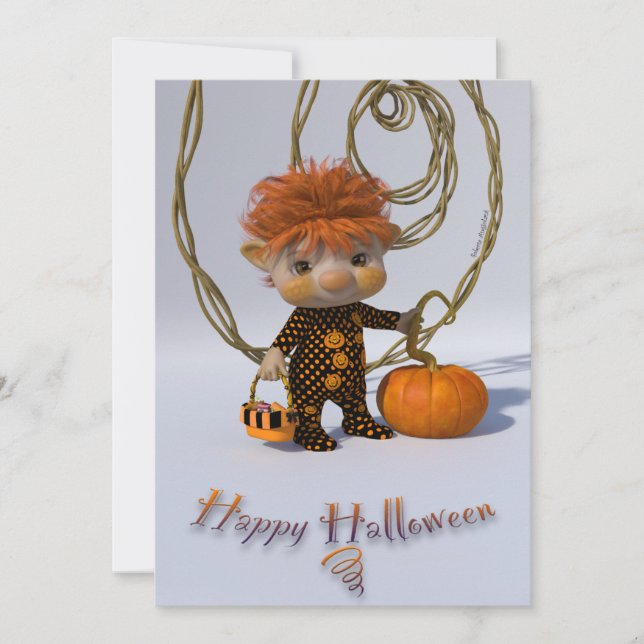 Happy halloween-kort inbjudningar (Framsida)