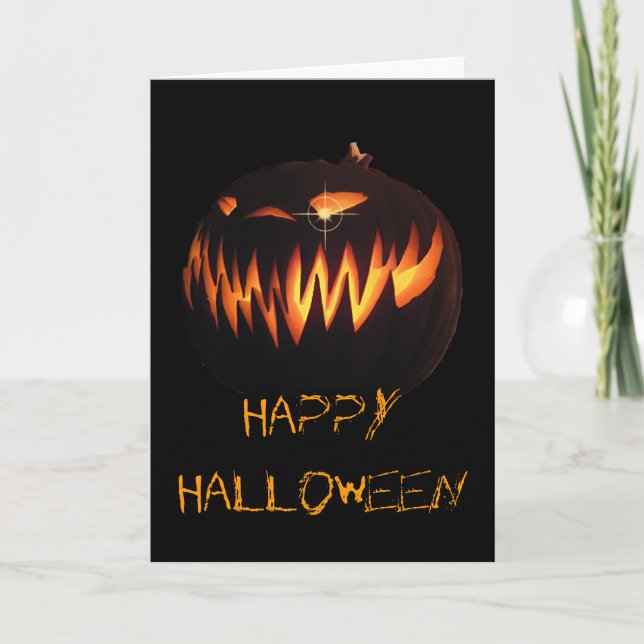 Happy halloween-kort kort (Framsida)