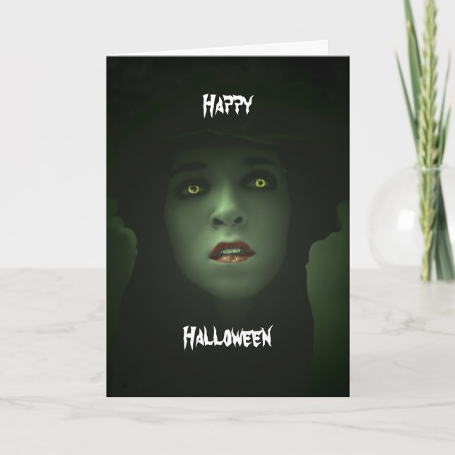 Happy halloween-kort kort (Framsida)