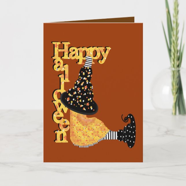 Happy halloween-kort kort (Framsida)