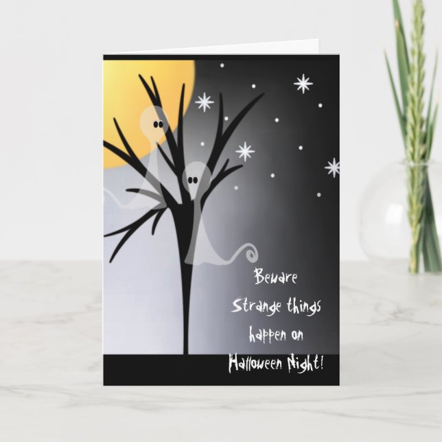 Happy halloween-kort kort (Framsida)