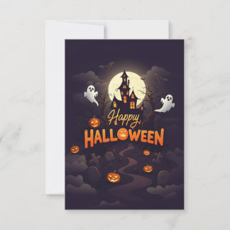 Happy halloween-kort med Personlig Namn Tack Kort