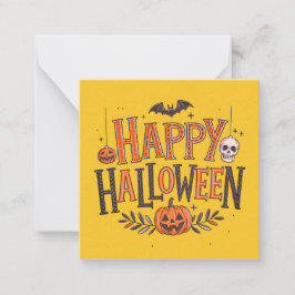 Happy halloween kort, söt, lagrar upp! anteckningskort