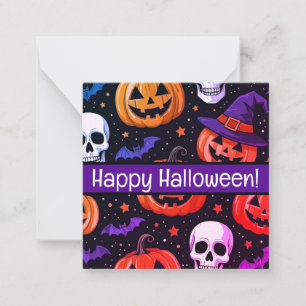 Happy halloween kort, söt, lagrar upp! anteckningskort
