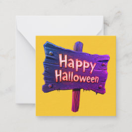 Happy halloween kort, söt, lagrar upp! anteckningskort
